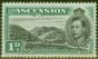 Collectible Postage Stamp from Ascension 1938 1d Black & Green SG39 Fine Lightly Mtd Mint