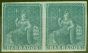 Old Postage Stamp from Barbados 1852 (2d) Greyish Slate SG4a Blued Paper Fine Mtd Mint Pair