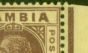 Rare Postage Stamp from Gambia 1912 3d Purple-Yellow SG91var Malformed A x 2 in a V.F MNH & VLMM Pl 1 Corner Block of 4