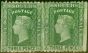 Valuable Postage Stamp N.S.W 1886 3d Yellow-Green P.11 SG226da Imperf Pair Wmk Inverted Fine LMM Scarce