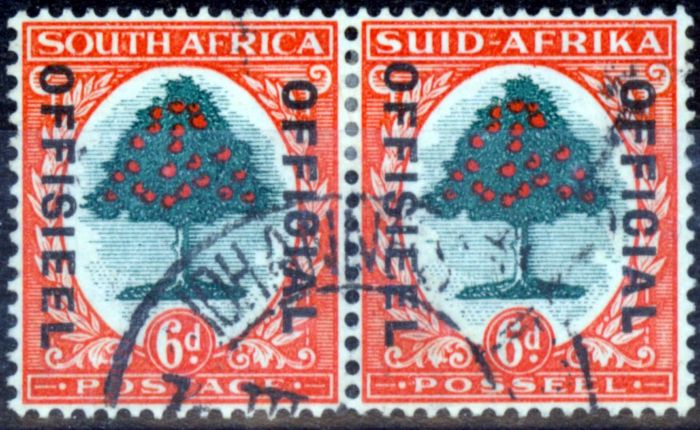Collectible Postage Stamp from South Africa 1937 6d Green & Vermilion SG024 (I) Fine Used (1)
