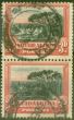 Valuable Postage Stamp from South Africa 1930 3d Black & Red SG35a P. 14 x 13.5 Fine Used Vert Pair