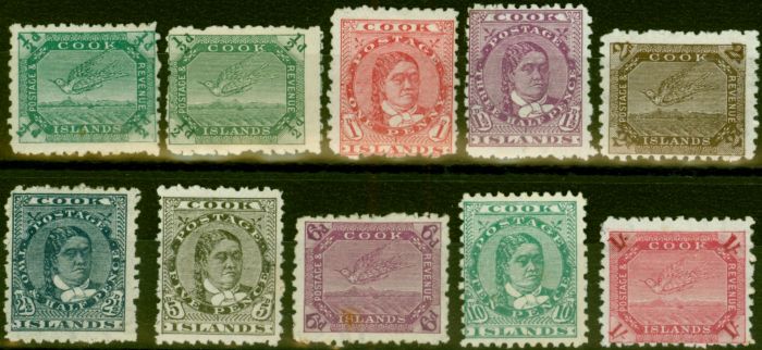 Valuable Postage Stamp from Cook Islands 1902 Set of 10 SG28-36 Fine Mtd Mint