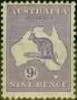 Collectible Postage Stamp Australia 1932 9d Violet SG133 Fine & Fresh MM