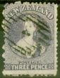 Valuable Postage Stamp from New Zealand 1867 3d Dp Mauve SG118 Fine Used