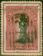 Old Postage Stamp Virgin Islands 1868 1s Black & Rose-Carmine SG21 Fine Used