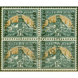 Buff South Africa 1944 1 1/2d Blue-Green & Yellow-Buff SG033 Fine Used 6 