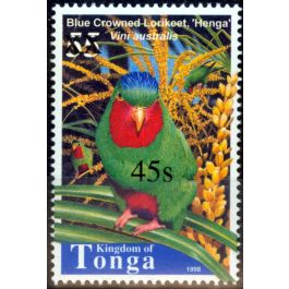 Tonga 2002 45s on 55s Blue-Crowned Lorikeet SG1546 V.F MNH