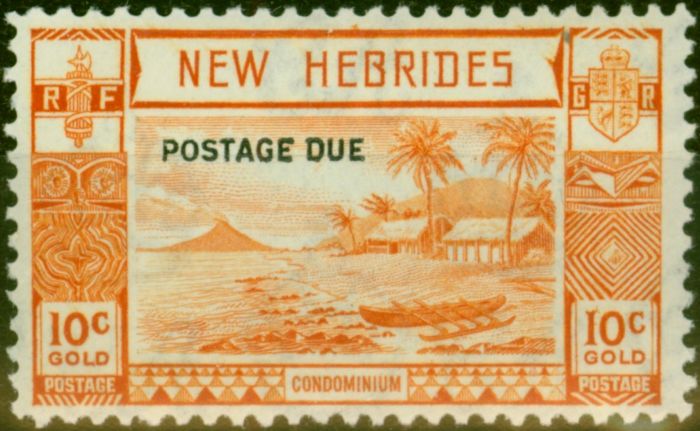 Valuable Postage Stamp New Hebrides 1938 10c Orange SGD7 Fine MNH