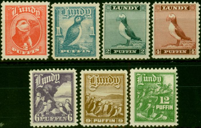Old Postage Stamp Lundy 1930 Set of 7 V.F VLMM