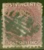 Collectible Postage Stamp from St Vincent 1875 1s Claret SG21 Good Used