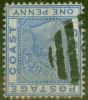 Valuable Postage Stamp from Gold Coast 1876 3d Blue SG45w Wmk Inverted Fine Used