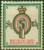 Rare Postage Stamp from Heligoland 1879 5m Dp Green, Rose, Black & Yellow SG19 Fine Mtd Mint