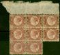 Rare Postage Stamp from GB 1870 1/2d Rose-Red SG48 Pl.5 Fine MNH & LMM Marginal Block of 8