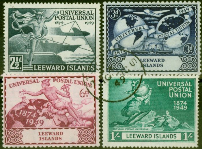 Old Postage Stamp Leeward Islands 1949 UPU Set of 4 SG119-122 V.F.U