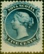 Collectible Postage Stamp from Nova Scotia 1860 5c Blue SG25 Fine & Fresh Unused