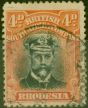 Valuable Postage Stamp from Rhodesia 1922 4d Black & Orange-Vermilion SG294 Fine Used
