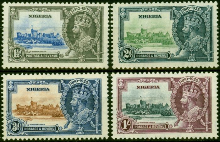 Old Postage Stamp Nigeria 1935 Jubilee Set of 4 SG30-33 Fine MM