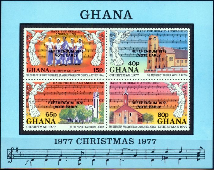 Collectible Postage Stamp from Ghana 1978 Referendum Mini Sheet SGMS834 V.F MNH