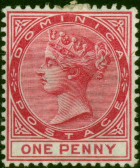 Dominica 1889 1d Deep Carmine SG22a Fine MM  Queen Victoria (1840-1901) Old Stamps