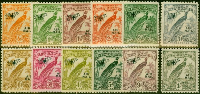 Collectible Postage Stamp New Guinea 1932-34 Set of 12 to 1s SG190-199 Fine LMM