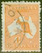 Collectible Postage Stamp from Australia 1913 4d Orange-Yellow SG6a Fine Used