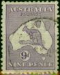 Old Postage Stamp Australia 1913 9d Violet SG10 Fine Used