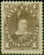 Rare Postage Stamp Newfoundland 1880 1c Dull Grey-Brown SG44 Very Fine & Fresh LMM