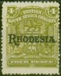 Valuable Postage Stamp from Rhodesia 1909 4d Olive SG105 Fine Mtd Mint