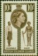 Old Postage Stamp British Solomon Islands 1956 10s Sepia SG95 V.F MNH