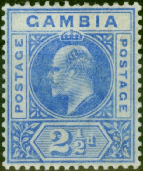 Collectible Postage Stamp Gambia 1902 2 1/2d Ultramarine SG48 Fine MM