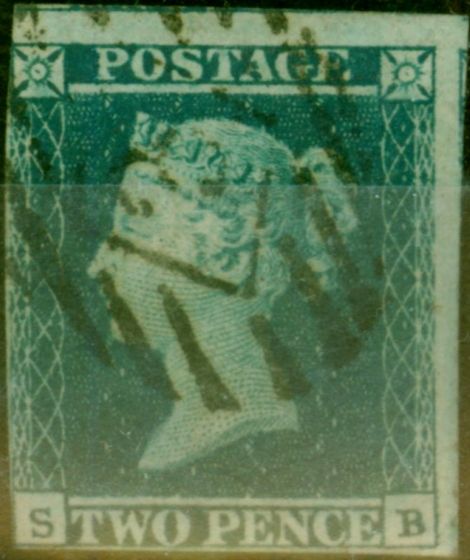 Rare Postage Stamp GB 1841 2d Blue SG14 Good Used
