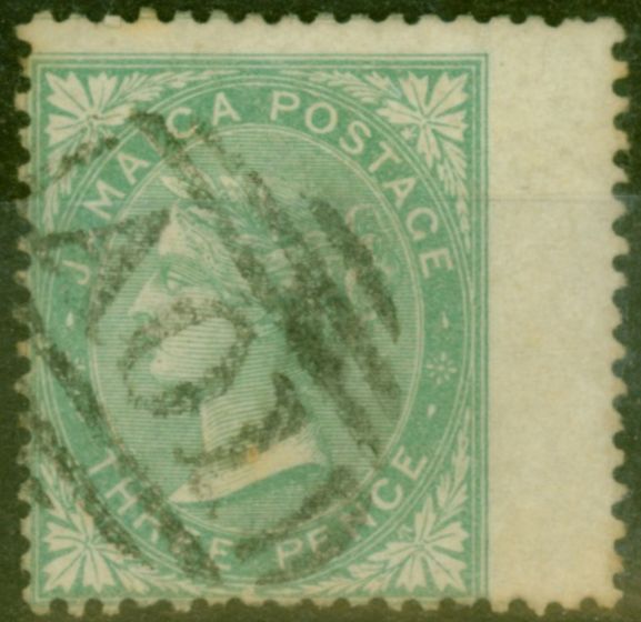 Collectible Postage Stamp from Jamaica 1863 3d Green SG3 Fine Used