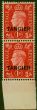 Old Postage Stamp from Tangier 1937 1d Scarlet SG246 V.F MNH Vert Pair