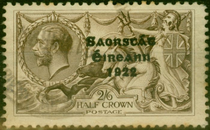 Old Postage Stamp Ireland 1922 2s6d Chocolate Brown SG64 Good Used
