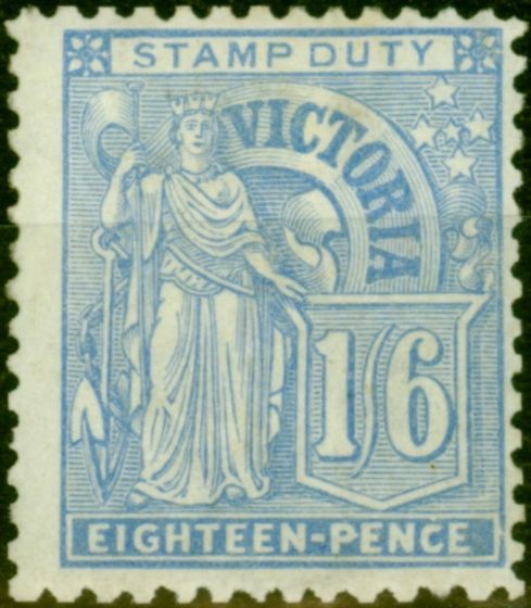 Collectible Postage Stamp from Victoria 1888 1s6d Pale Blue SG322 Fine Mtd Mint