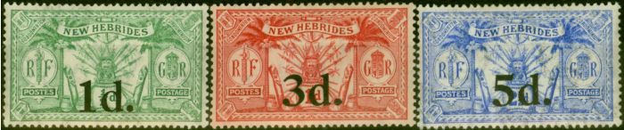 Collectible Postage Stamp New Hebrides 1924 Set of 3 SG40-42 Fine MM