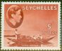Rare Postage Stamp from Seychelles 1938 5R Red SG149 Fine Lightly Mtd Mint