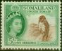 Collectible Postage Stamp Somaliland 1953 5s Red-Brown & Emerald SG147 Fine MM