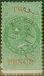 Rare Postage Stamp from New Zealand 1867 Stamp Duty 2d Green & Red P.10 R264