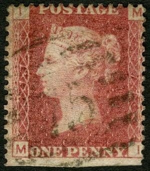 QV Penny Red plate 77